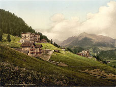 Vaud. Leysin, the hotels, circa 1890