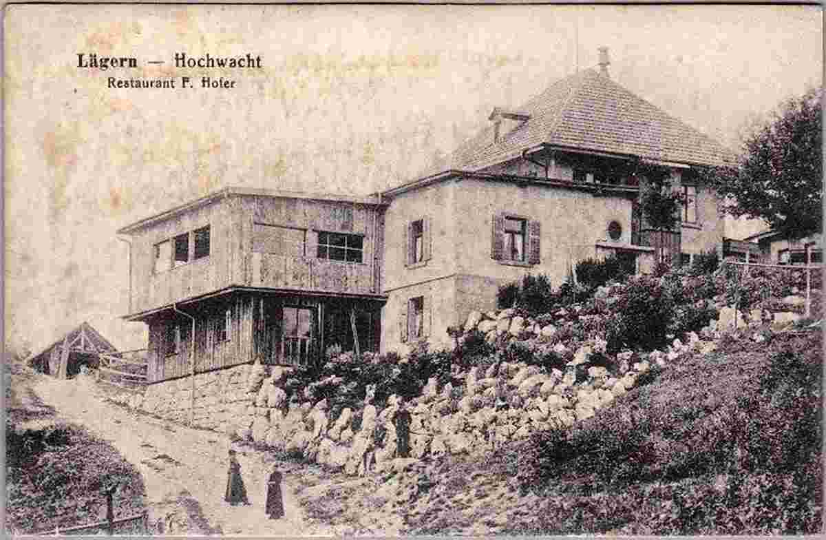 Regensberg. Lägern, Hochwacht - Restaurant von P. Hofer, 1923