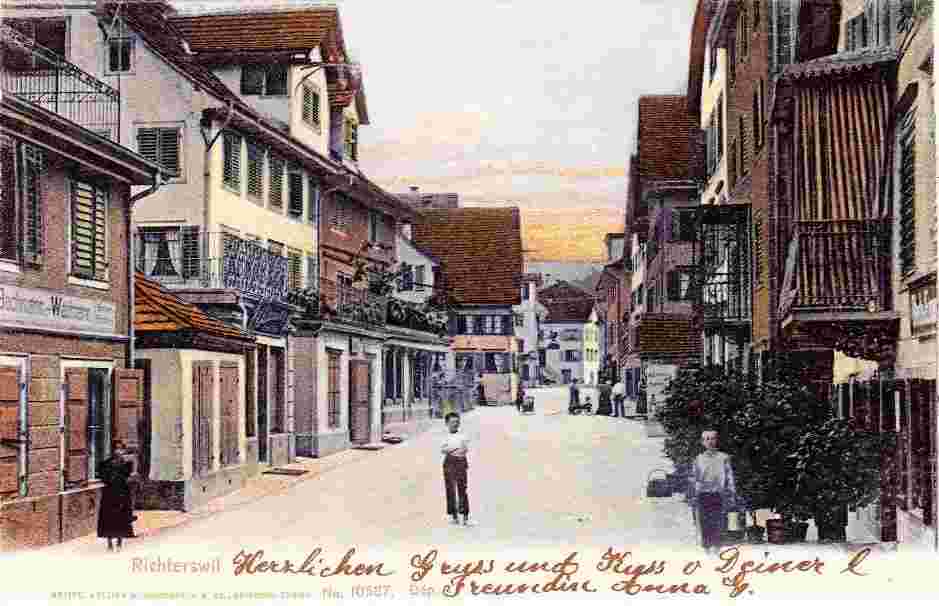 Richterswil. Panorama der Stadt, 1904