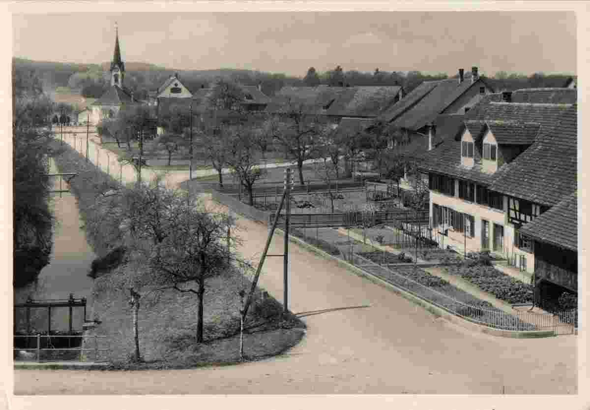 Rickenbach. Blick auf Dorfstraße, 1934