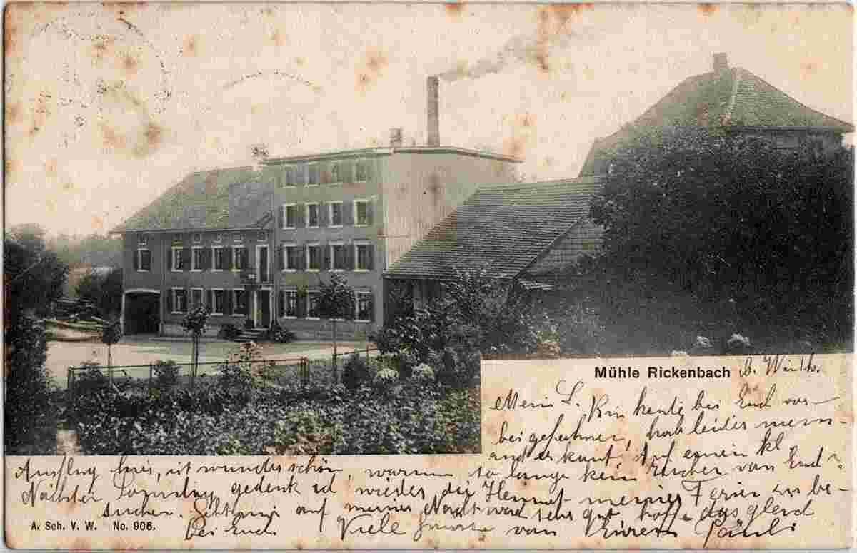Rickenbach. Mühle, 1905