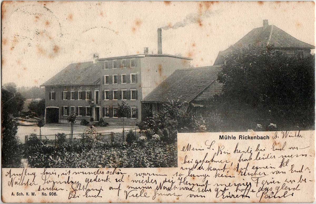 Rickenbach ZH. Mühle, 1905