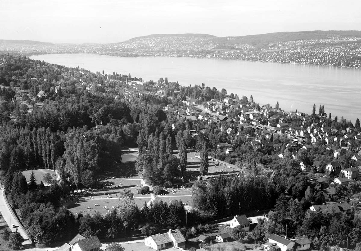 Rüschlikon. Blick auf Park im Grünen, 1956