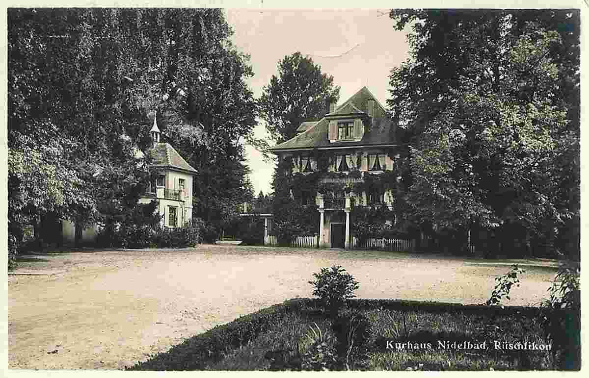Rüschlikon. Kurhaus Nidelbad, Vorplatz, um 1930