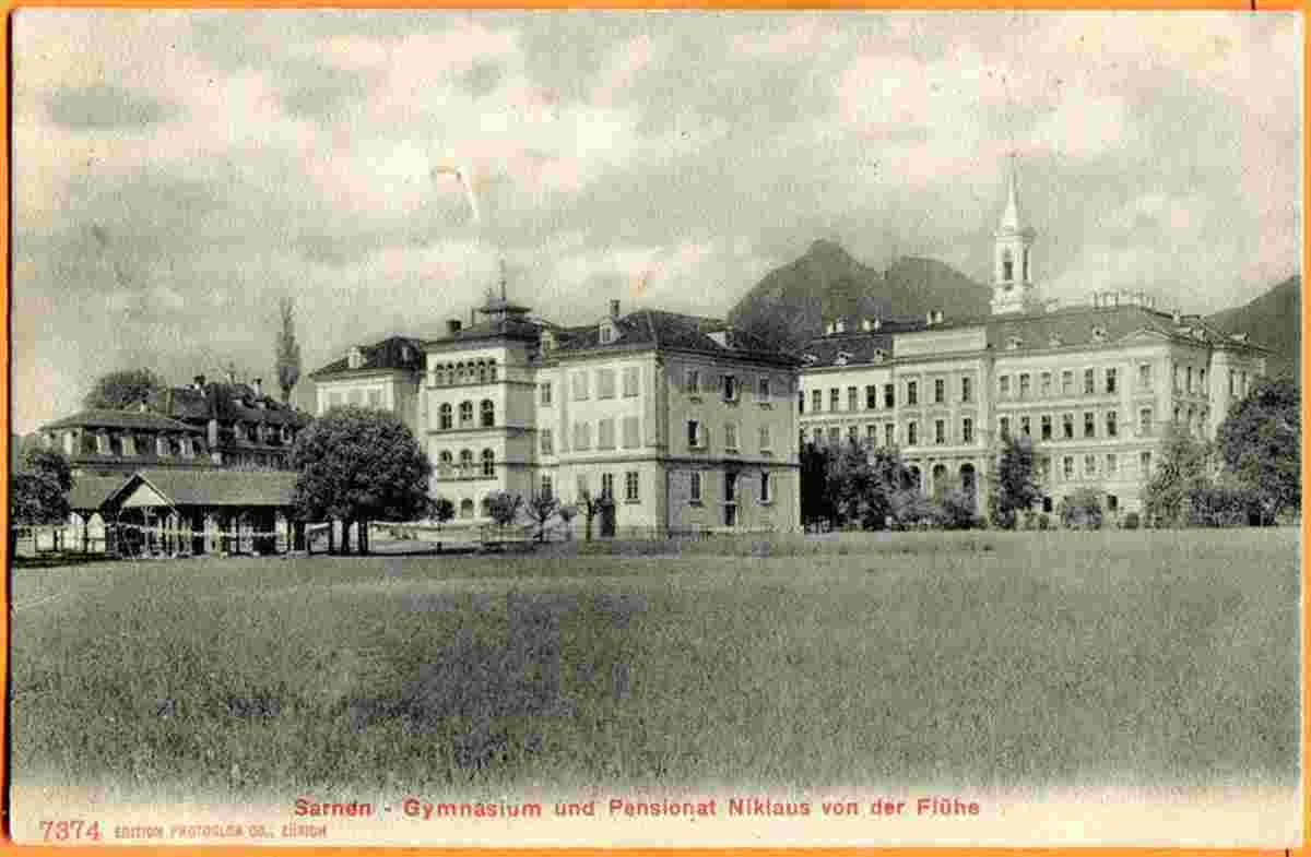 Sarnen. Gymnasium und Pensionat Niklaus von der Flüe, 1907