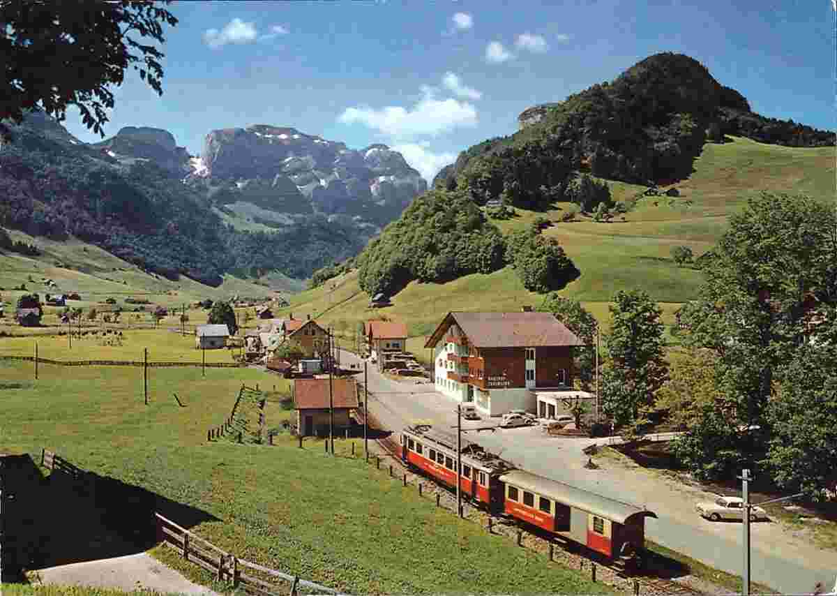 Schwende. Eisenbahn, Zug, 1977