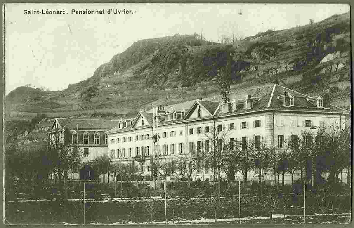 Sitten. Saint Léonard Collège, Pensionnat à Uvrier, 1925