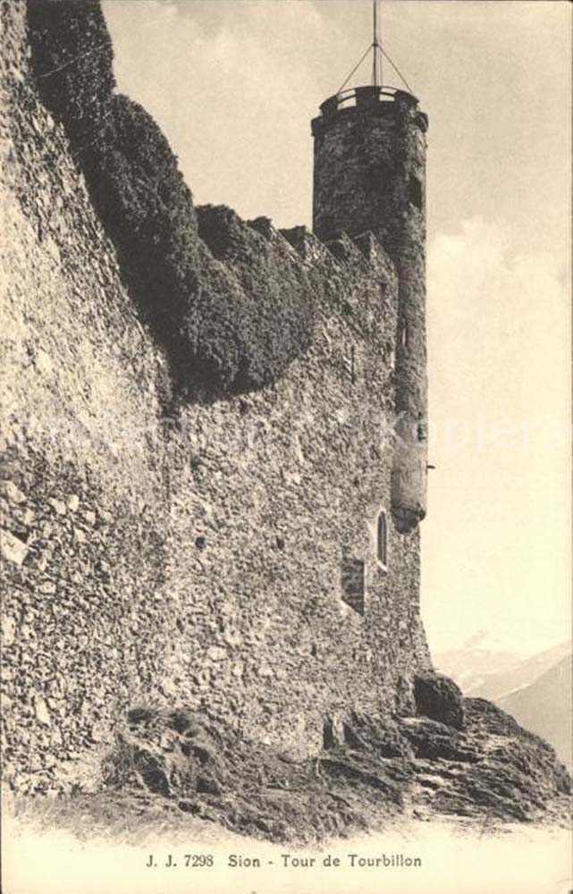 Sitten. Tour de Tourbillon, vers 1920