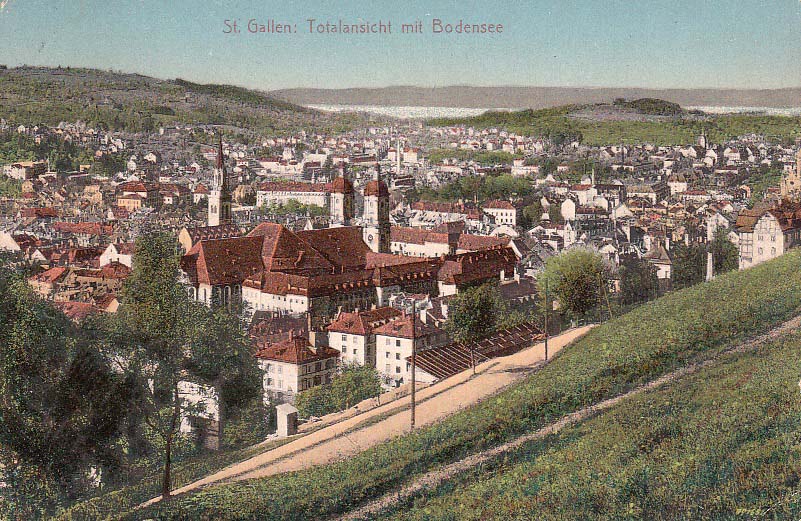 Spreitenbach. Panorama der Stadt mit Bodensee, 1910