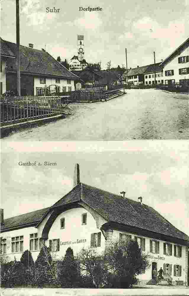 Suhr. Dorfstrasse, Gasthaus zum Bären, zwischen 1915 und 1932