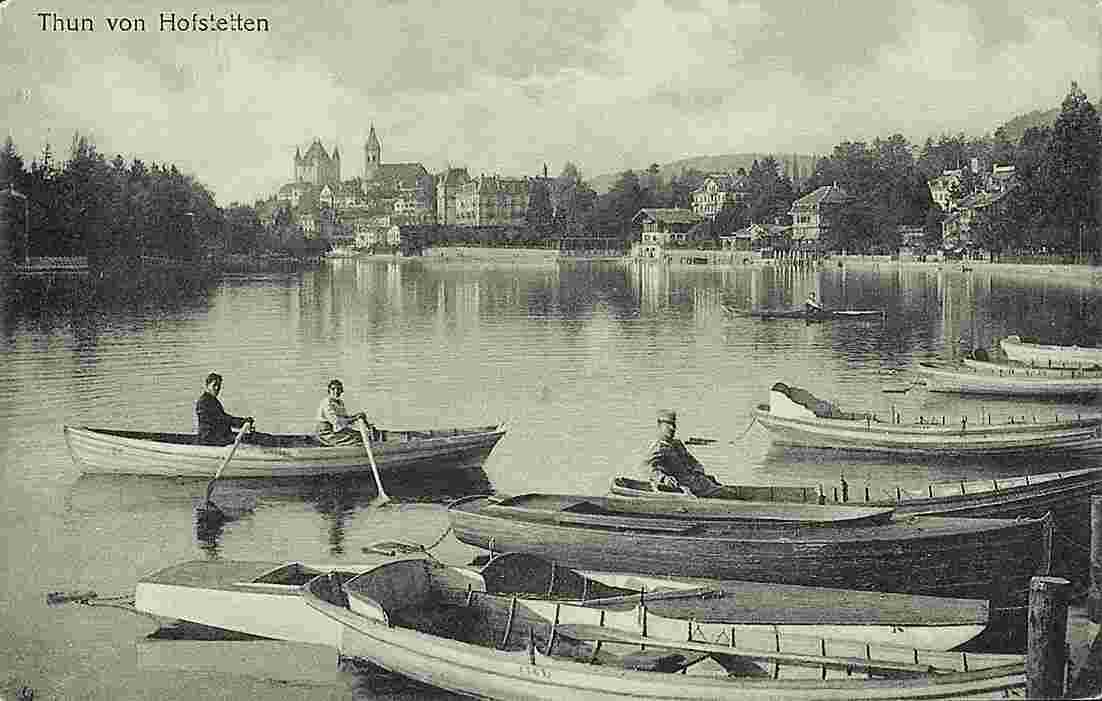 Thun. Thun von Hofstetten, rowing boat