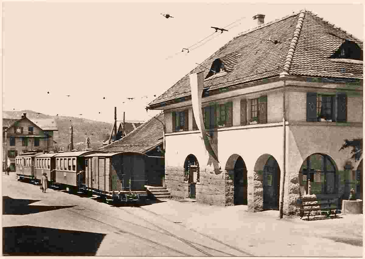 Unterägeri. Bahnhof, 1954