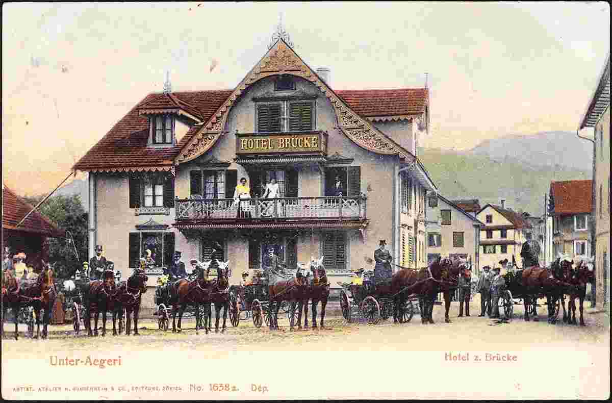 Unterägeri. Hotel zur Brücke, 1909