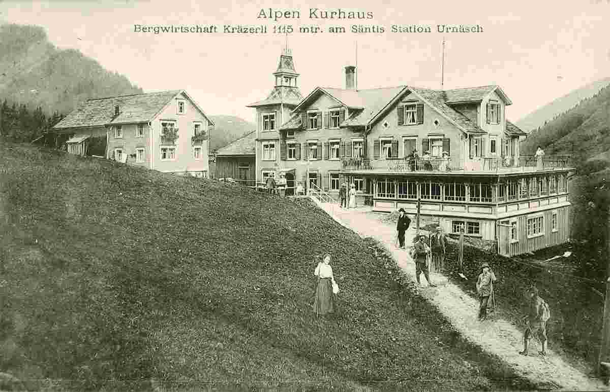 Urnäsch. Alpen Kurhaus 'Kräzerli' am Säntis, Station Urnäsch