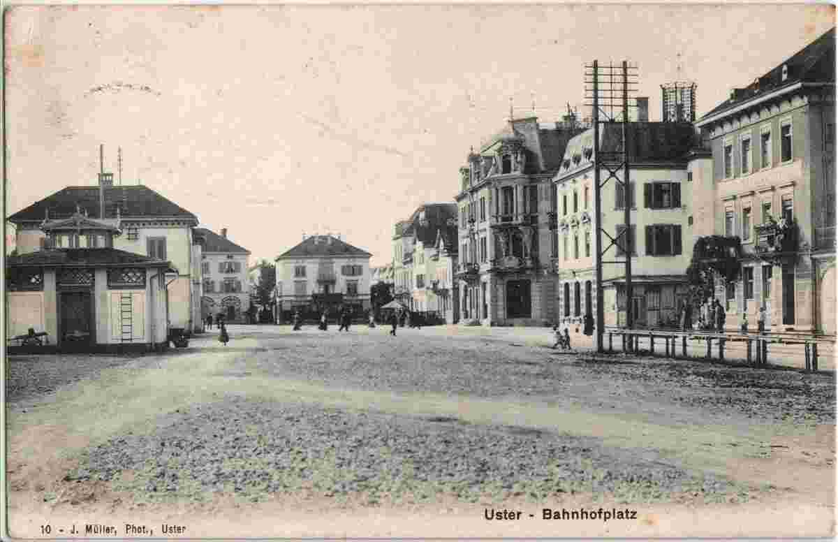 Uster. Bahnhofplatz, 1909