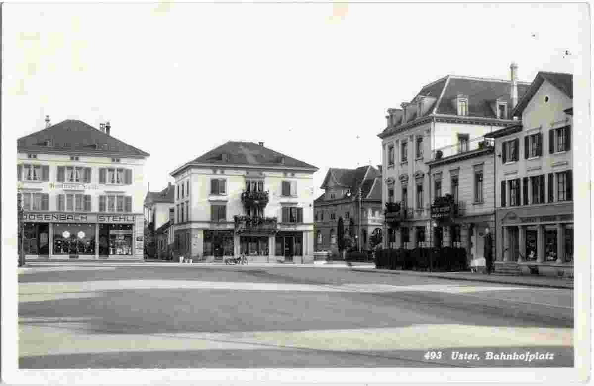 Uster. Konditorei Stehli am Bahnhofplatz, 1937