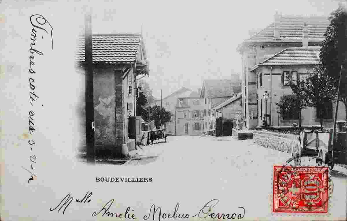 Val-de-Ruz. Boudevilliers - Dorfstraße, 1904
