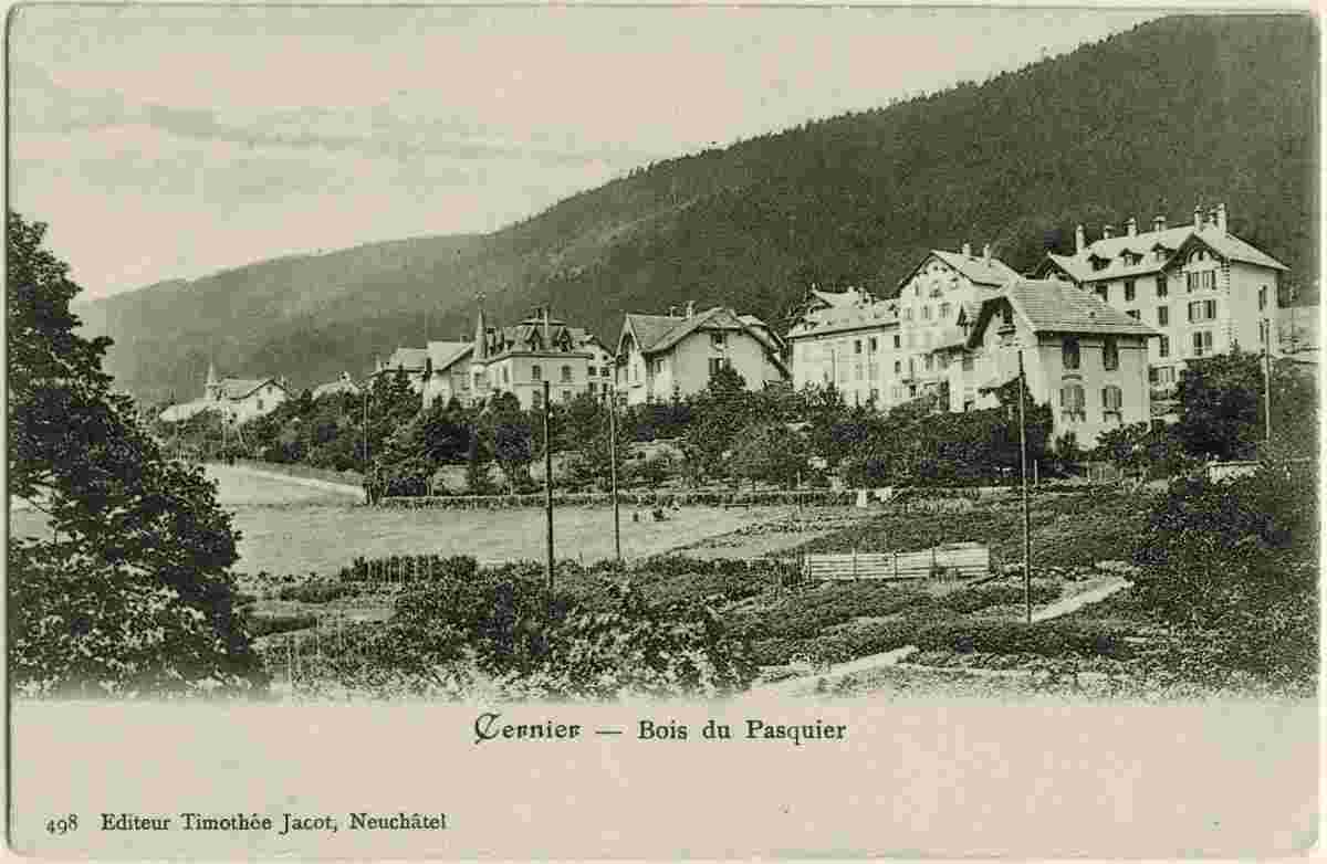 Val-de-Ruz. Cernier - Bois du Paquier, 1900