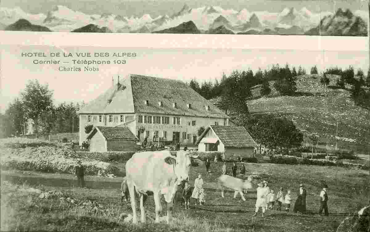 Val-de-Ruz. Cernier - Hotel de la vue des Alpes, 1930