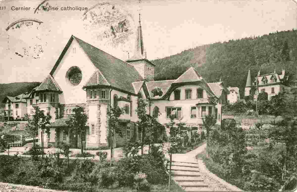 Val-de-Ruz. Cernier - Katholische Kirche, 1915