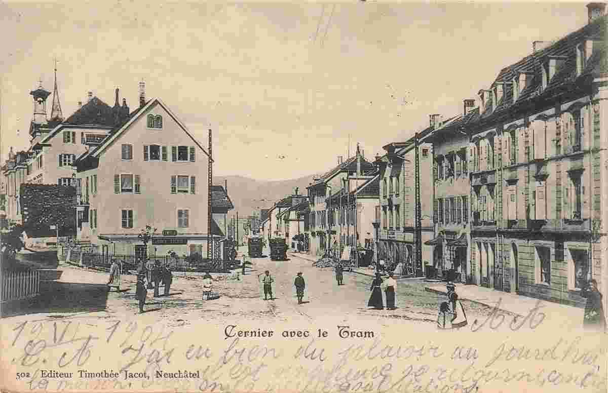 Val-de-Ruz. Cernier - Le Tram, 1904