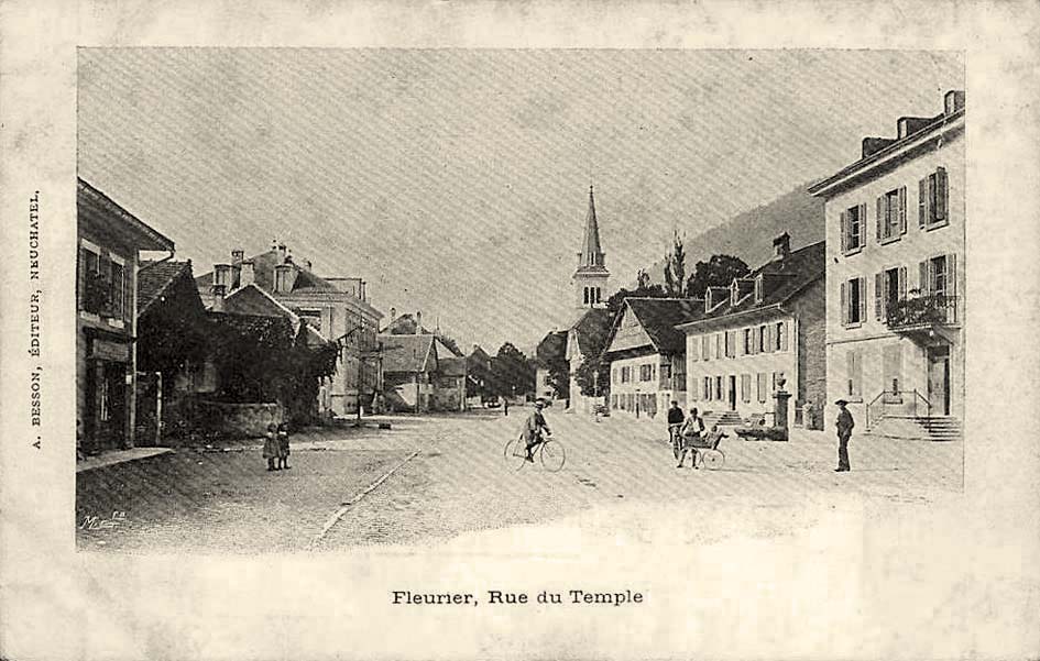 Val-de-Travers. Fleurier, rue du Temple, 1905