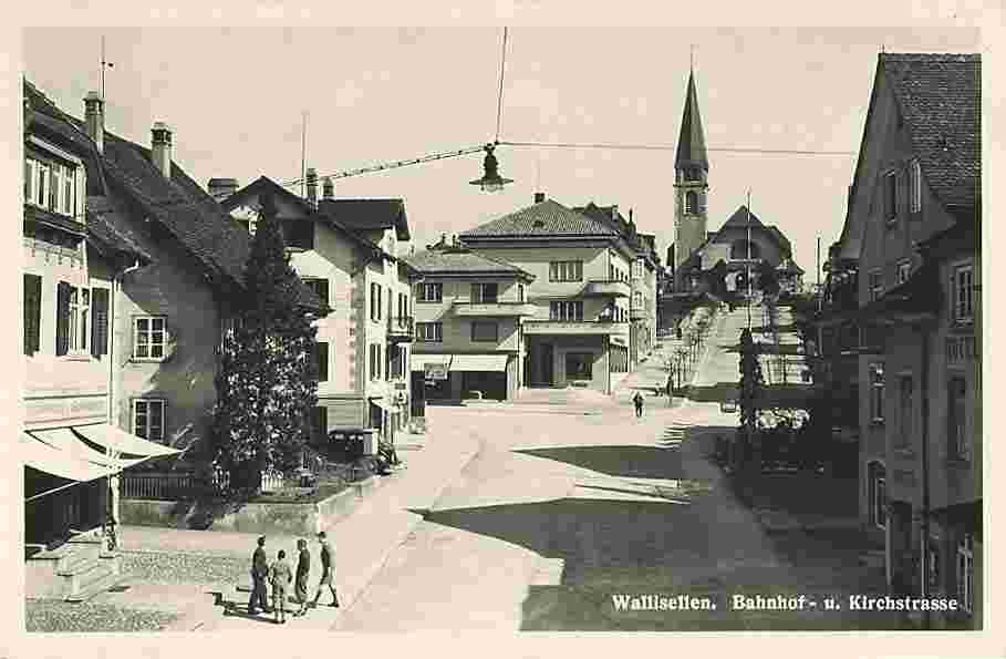 Wallisellen. Bahnhof- und Kirchstraße