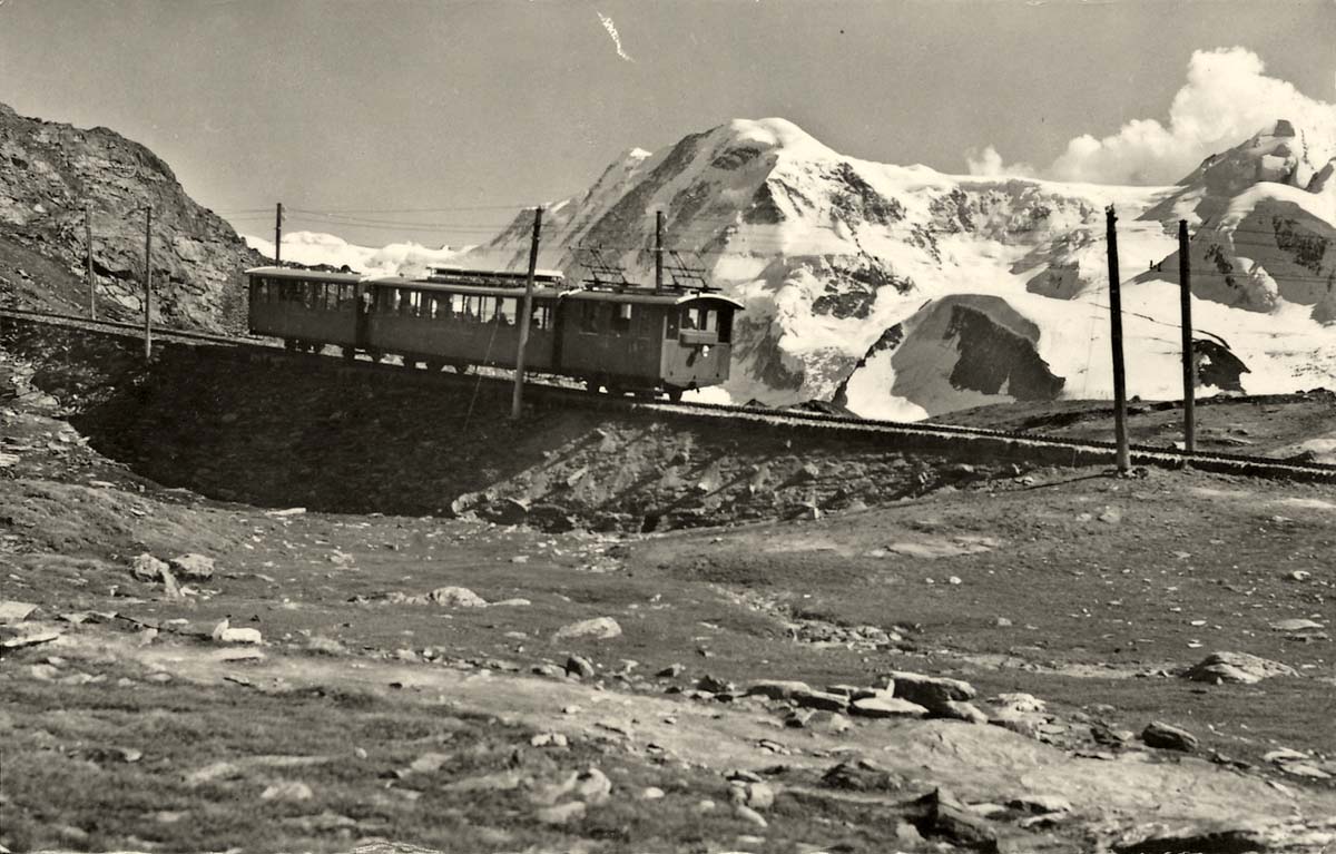 Zermatt. Gornergratbahn, Lyskamm
