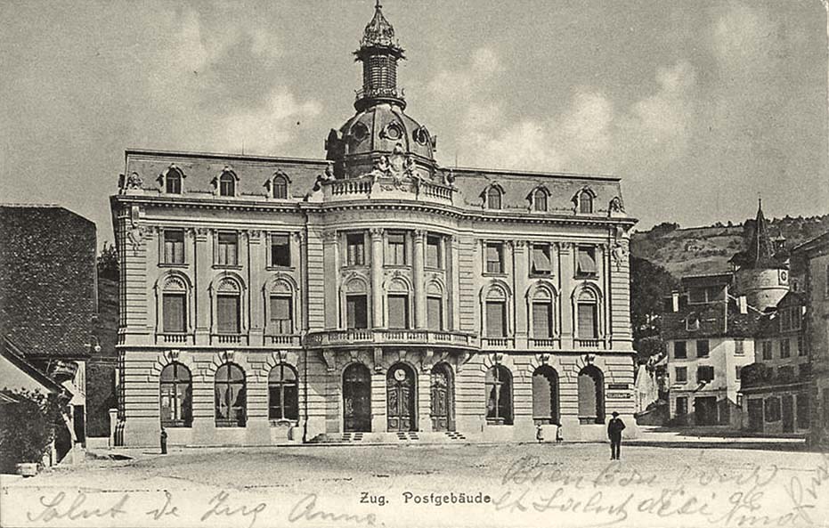 Zug. Postgebäude, 1905