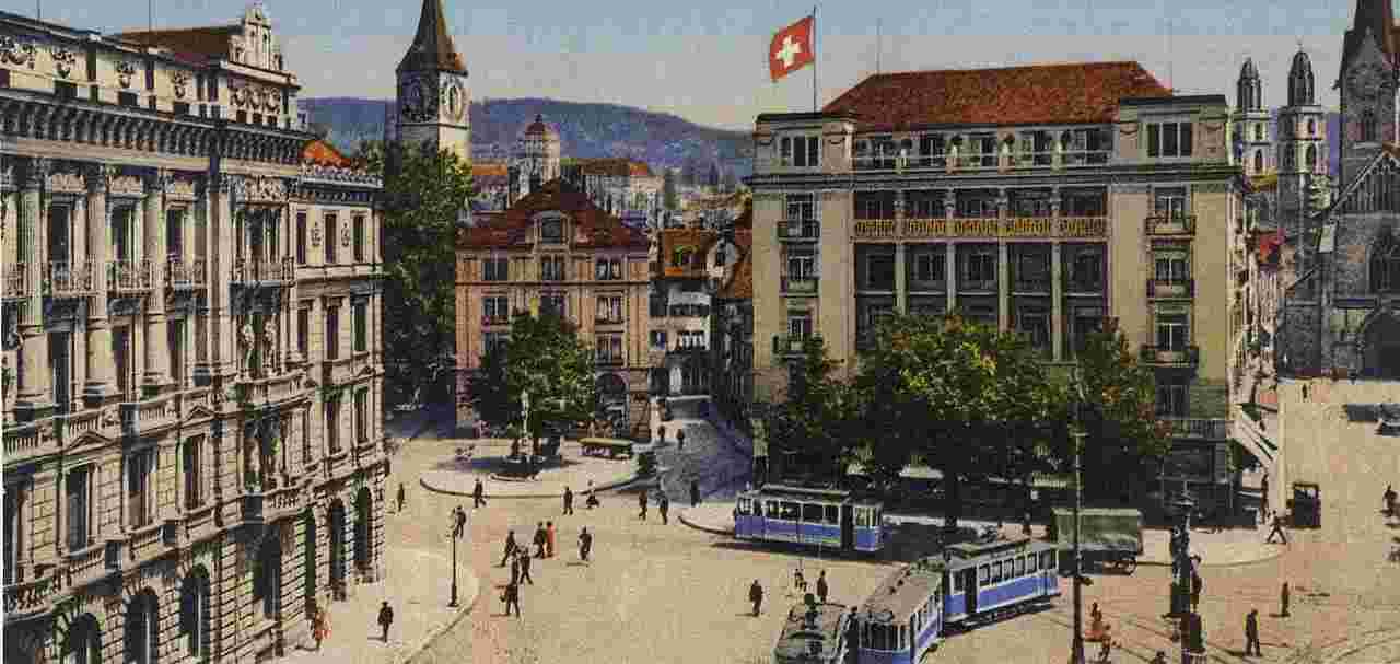 Zürich. Der Paradeplatz, 1910