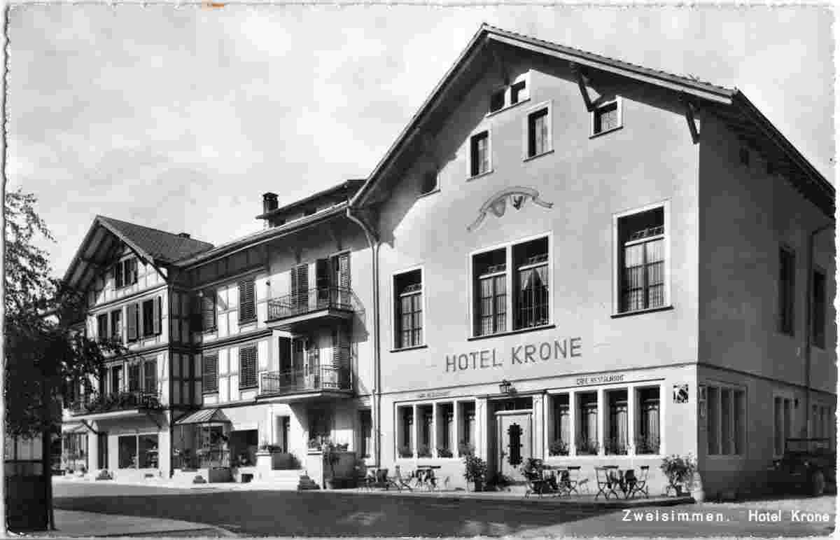 Zweisimmen. Hotel Restaurant 'Krone', 1962