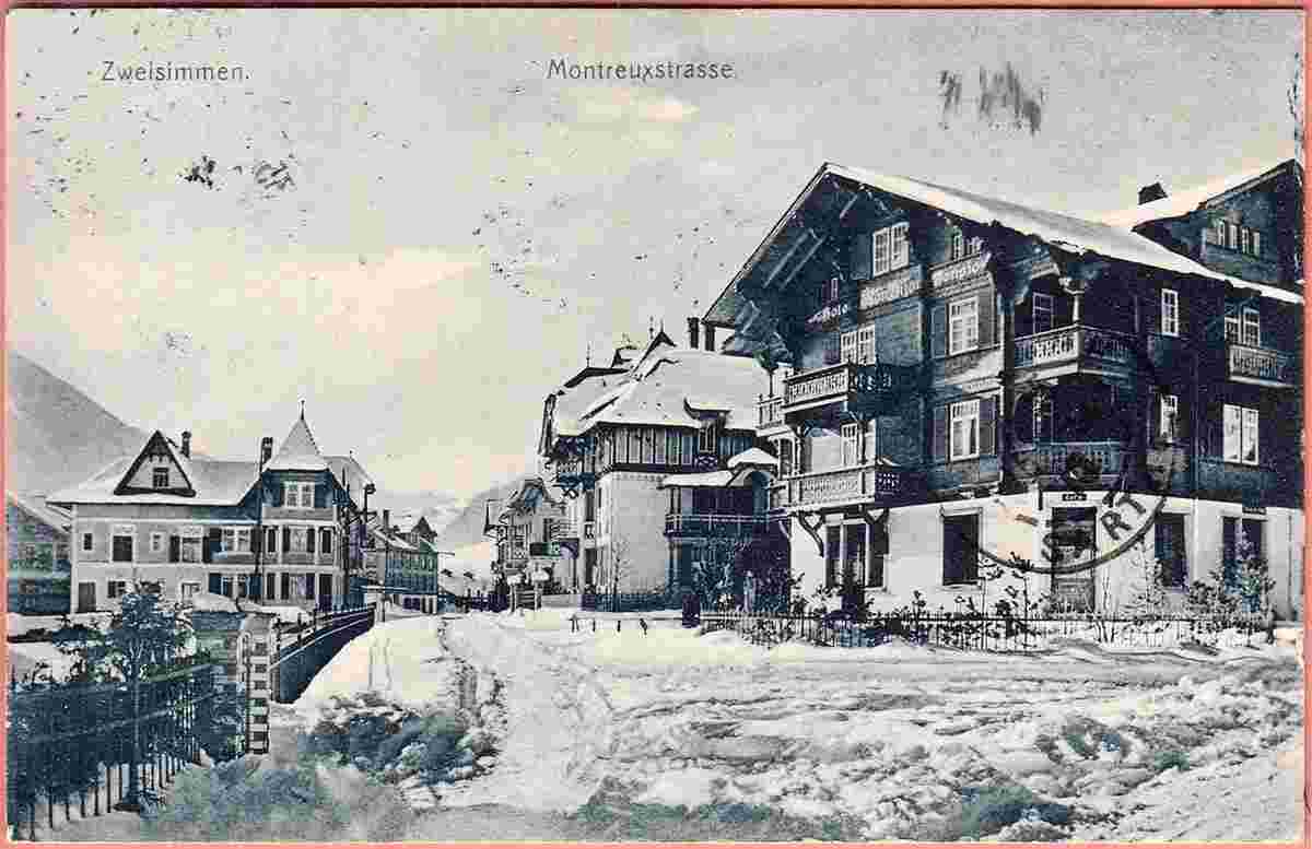 Zweisimmen. Montreux Straße, 1916